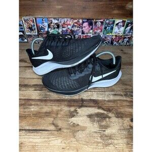 Size 10 - Nike Air Zoom Pegasus 37 Black White Womens Running Shoes Lace Up